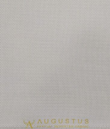 Augustus Light Silver Grey Royal Oxford Unstitched Terry Rayon Suiting Fabric