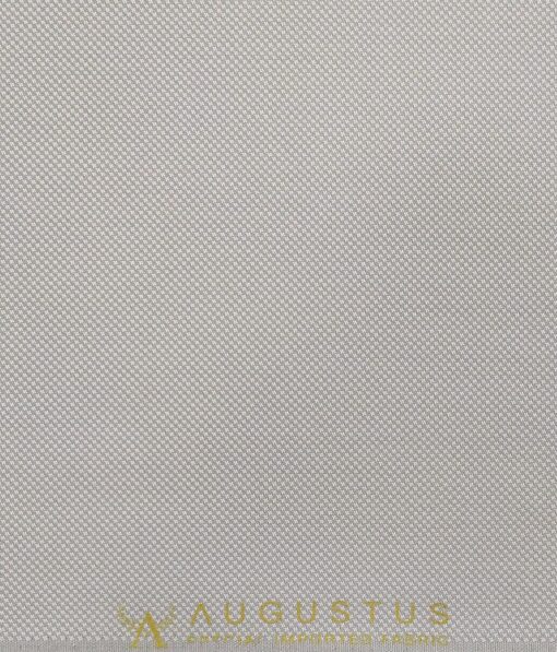 Augustus Light Silver Grey Royal Oxford Unstitched Terry Rayon Suiting Fabric