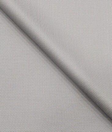 Augustus Light Silver Grey Royal Oxford Unstitched Terry Rayon Suiting Fabric