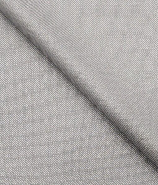 Augustus Light Silver Grey Royal Oxford Unstitched Terry Rayon Suiting Fabric