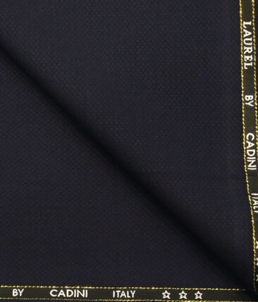 Cadini Italy by Siyaram's 60% Merino Wool Super 140's Dark Purple Structured Unstitched Exotic Suit Fabric (3.25 Meter)