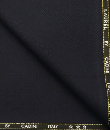 Cadini Italy by Siyaram's 60% Merino Wool Super 140's Dark Purple Structured Unstitched Exotic Suit Fabric (3.25 Meter)