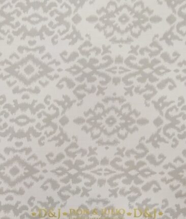 Don & Julio Light Silver Grey Damask Self Jacquard Unstitched Terry Rayon Bandhgala or Blazer Fabric