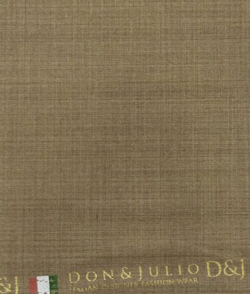 Don & Julio Fawn Beige Self Design Unstitched Terry Rayon Suiting Fabric