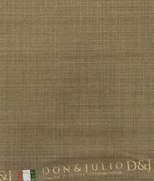 Don & Julio Fawn Beige Self Design Unstitched Terry Rayon Suiting Fabric