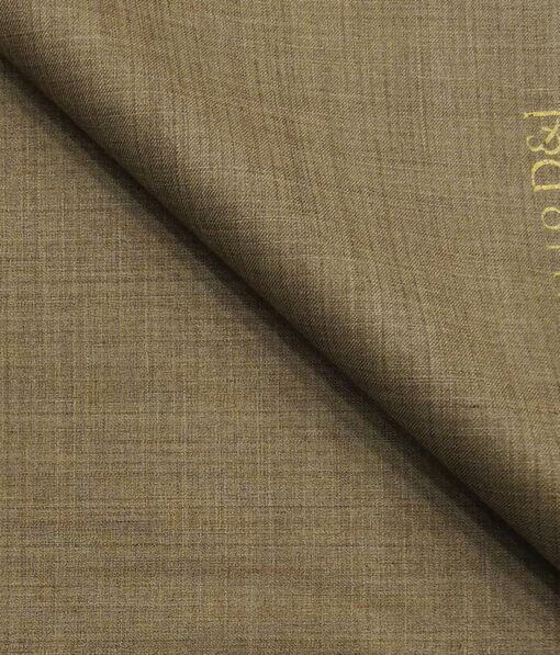 Don & Julio Fawn Beige Self Design Unstitched Terry Rayon Suiting Fabric