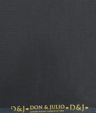 Don & Julio Dark Grey Royal Oxford Structure Unstitched Terry Rayon Suiting Fabric