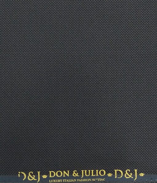 Don & Julio Dark Grey Royal Oxford Structure Unstitched Terry Rayon Suiting Fabric