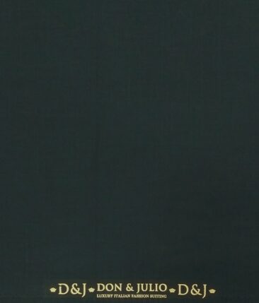 Don & Julio Pine Green Solid Satin Weave Terry Rayon Suiting Fabric