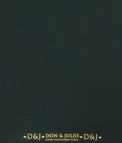 Don & Julio Pine Green Solid Satin Weave Terry Rayon Suiting Fabric
