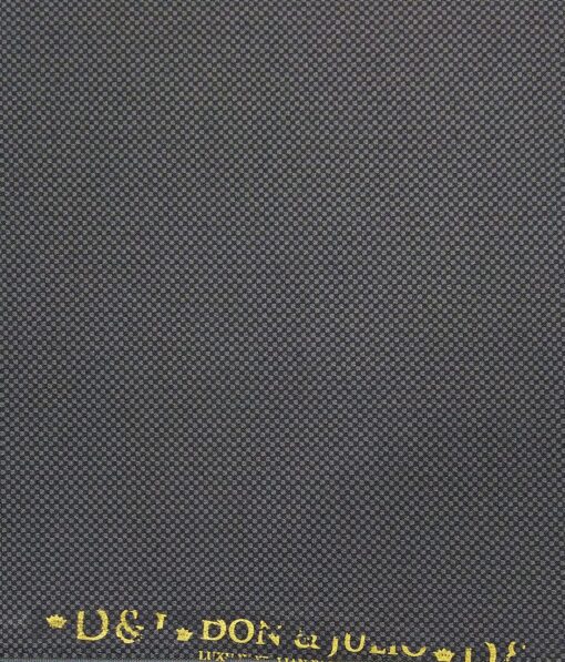 Don & Julio Grey Royal Oxford Structure Unstitched Terry Rayon Suiting Fabric