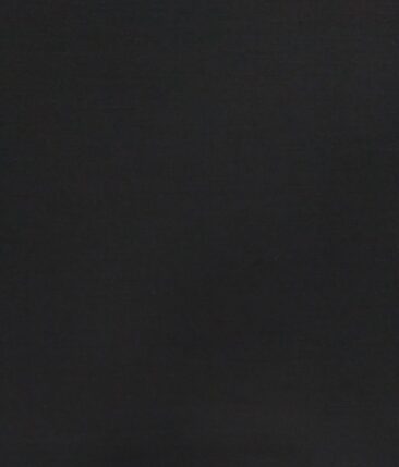 Fashion Flair Jet Black Solid Satin Weave Terry Rayon Suiting Fabric