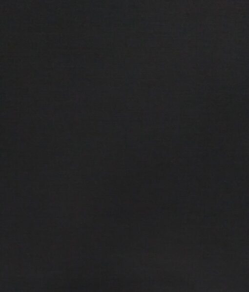 Fashion Flair Jet Black Solid Satin Weave Terry Rayon Suiting Fabric