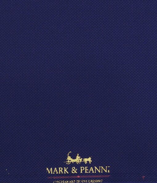 Mark & Peanni Dark Purple Oxford Structure Unstitched Terry Rayon Suiting Fabric