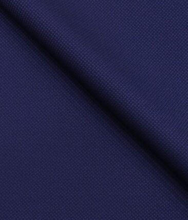 Mark & Peanni Dark Purple Oxford Structure Unstitched Terry Rayon Suiting Fabric