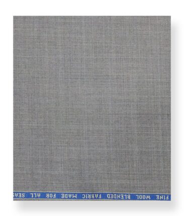 Raymond Light Grey 20% Merino Wool Self Design Unstitched Suiting Fabric
