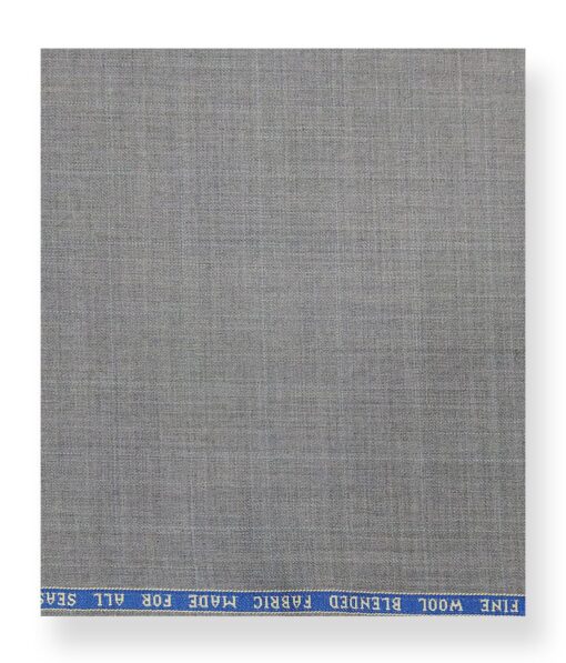 Raymond Light Grey 20% Merino Wool Self Design Unstitched Suiting Fabric