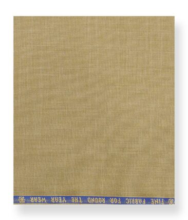 Raymond Biscostti Beige 17% Merino Wool Self Design Unstitched Suiting Fabric