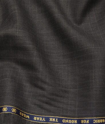 Raymond Medium Brown 17% Merino Wool Self Design Unstitched Suiting Fabric
