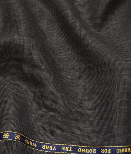 Raymond Medium Brown 17% Merino Wool Self Design Unstitched Suiting Fabric