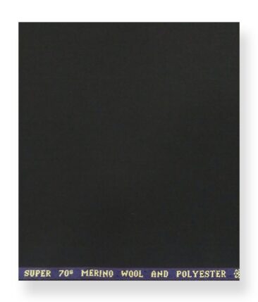 Raymond Black 35% Merino Wool Super 70's Solid Unstitched Suiting Fabric