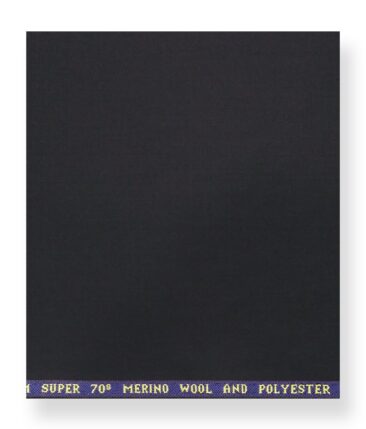 Raymond Dark Navy Blue 35% Merino Wool Super 70's Solid Unstitched Suiting Fabric