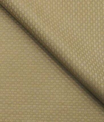 Roberto Ferrari Oat Beige Jacquard Unstitched Terry Rayon Suiting Fabric