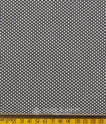 Sage & Simon White & Black Structured Unstitched Terry Rayon Blazer Fabric