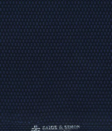 Sage & Simon Blue & Black Structured Unstitched Terry Rayon Blazer Fabric