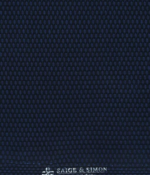 Sage & Simon Blue & Black Structured Unstitched Terry Rayon Blazer Fabric