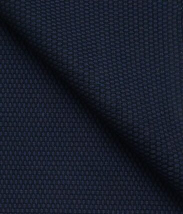 Sage & Simon Blue & Black Structured Unstitched Terry Rayon Blazer Fabric