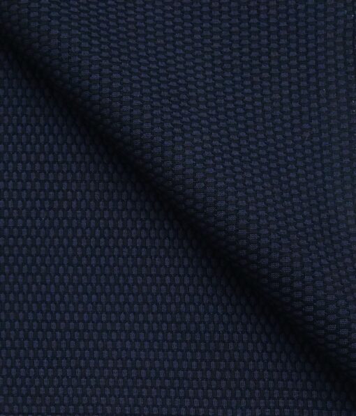 Sage & Simon Blue & Black Structured Unstitched Terry Rayon Blazer Fabric