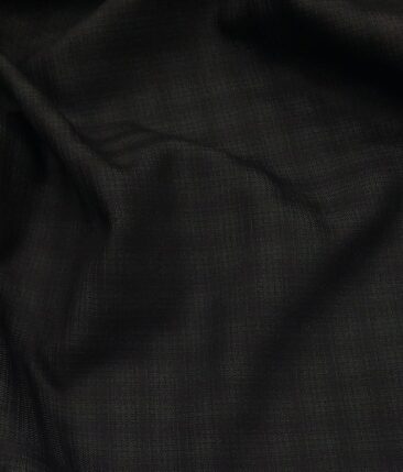 Sage & Simon Black Self Checks Unstitched Terry Rayon Suiting Fabric