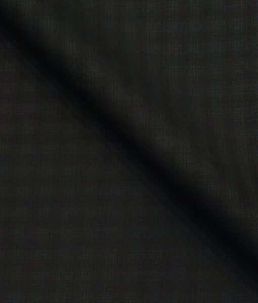 Sage & Simon Black Self Checks Unstitched Terry Rayon Suiting Fabric