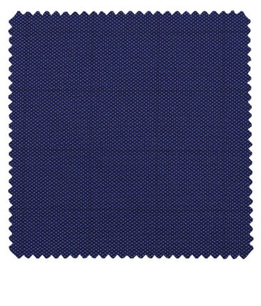 Grado by Grasim Dark Royal Blue Polyester Viscose Structured Cum Checks Unstitched Suiting Fabric