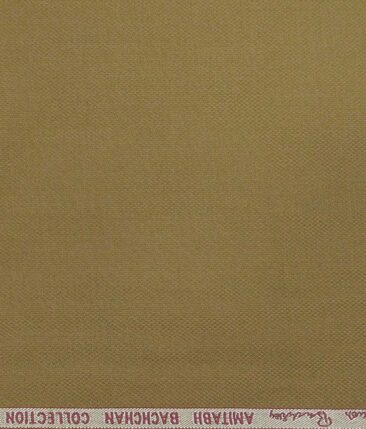 Grado by Grasim Khakhi Polyester Viscose Structured Unstitched Suiting Fabric