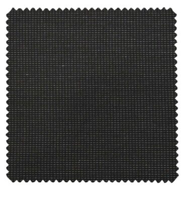 J.Hamsptead by Siyaram's Black Polyester Viscose Grey Structured Unstitched Suiting Fabric