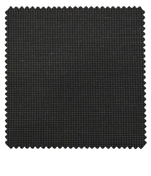 J.Hamsptead by Siyaram's Black Polyester Viscose Grey Structured Unstitched Suiting Fabric