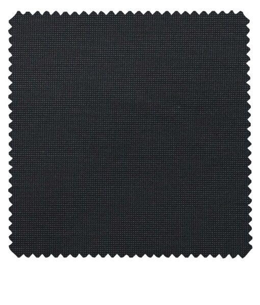 J.Hamsptead by Siyaram's Dark Blue Polyester Viscose Structured Unstitched Suiting Fabric