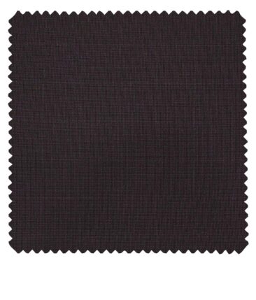 J.Hamsptead by Siyaram's Dark Wined  Polyester Viscose Structured Cum Self Checks Unstitched Suiting Fabric