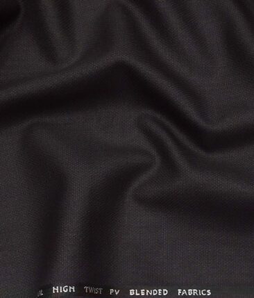 J.Hamsptead by Siyaram's Dark Wine Polyester Viscose Self Strucutred Unstitched Suiting Fabric