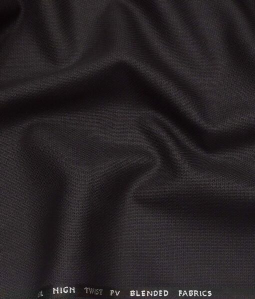 J.Hamsptead by Siyaram's Dark Wine Polyester Viscose Self Strucutred Unstitched Suiting Fabric