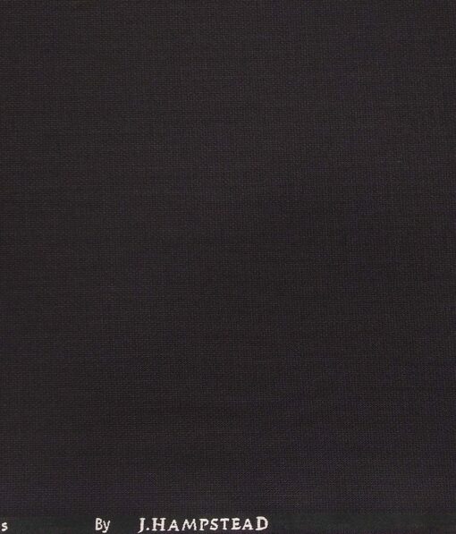 J.Hamsptead by Siyaram's Dark Wine Polyester Viscose Self Strucutred Unstitched Suiting Fabric
