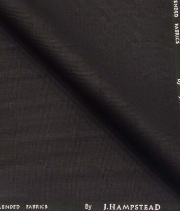 J.Hamsptead by Siyaram's Dark Wine Polyester Viscose Self Strucutred Unstitched Suiting Fabric
