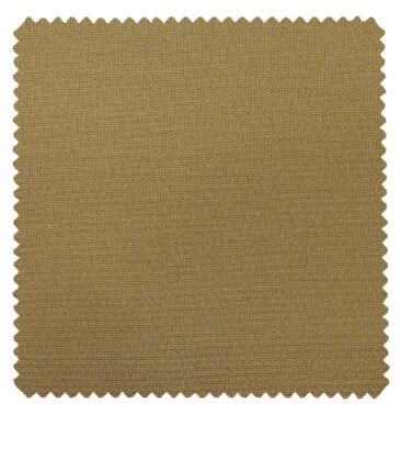 J.Hamsptead by Siyaram's Khakhi Polyester Viscose Structured Unstitched Suiting Fabric