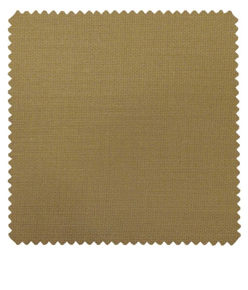 J.Hamsptead by Siyaram's Khakhi Polyester Viscose Structured Unstitched Suiting Fabric