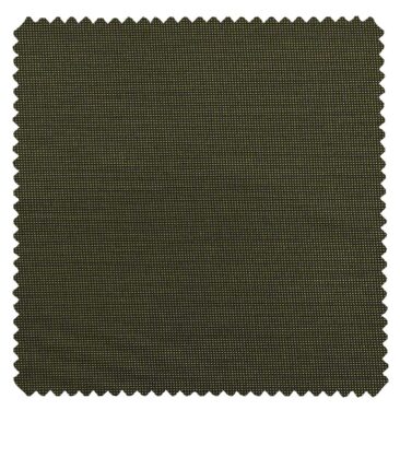 J.Hamsptead by Siyaram's Light Moss Green Polyester Viscose Structured Unstitched Suiting Fabric