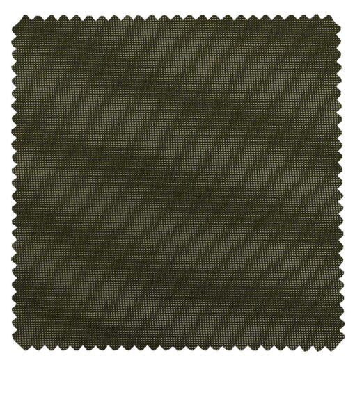J.Hamsptead by Siyaram's Light Moss Green Polyester Viscose Structured Unstitched Suiting Fabric