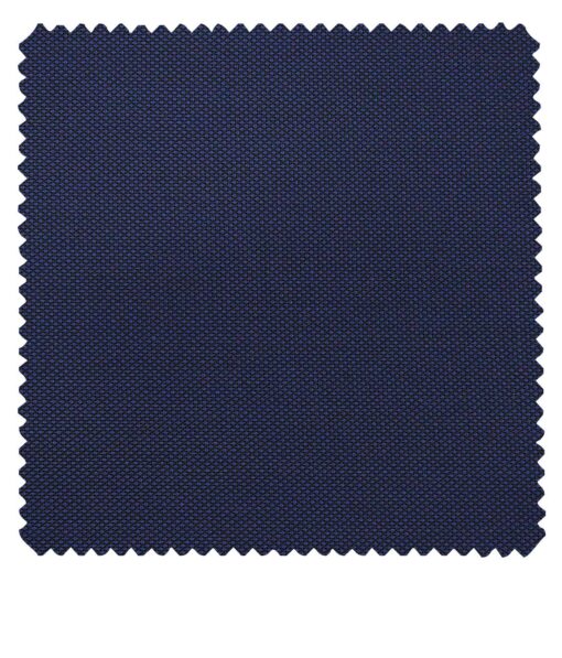 J.Hamsptead by Siyaram's Royal Blue Polyester Viscose Structured Unstitched Suiting Fabric