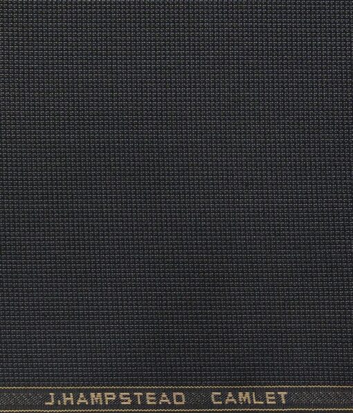 J.Hamsptead by Siyaram's Dark Grey Terry Rayon Shiny Stuctured Unstitched Party Wear Suiting Fabric